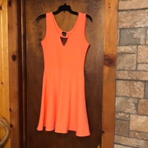 Rue 21 Sz medium bright coral skater dress